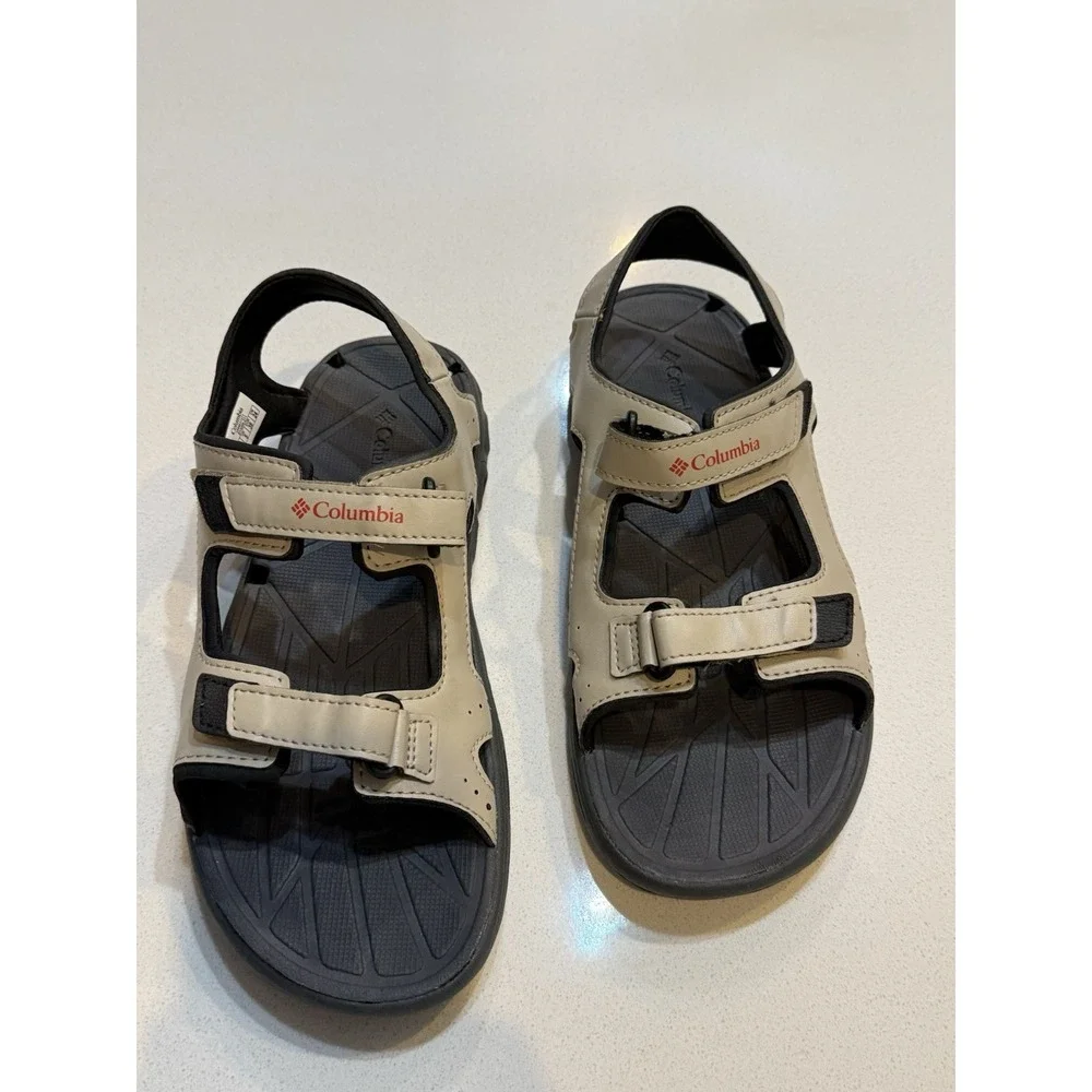 Columbia Techsun Wave Omni-Grip Sandals‎ Womens Size 6 Khaki Black NWOT